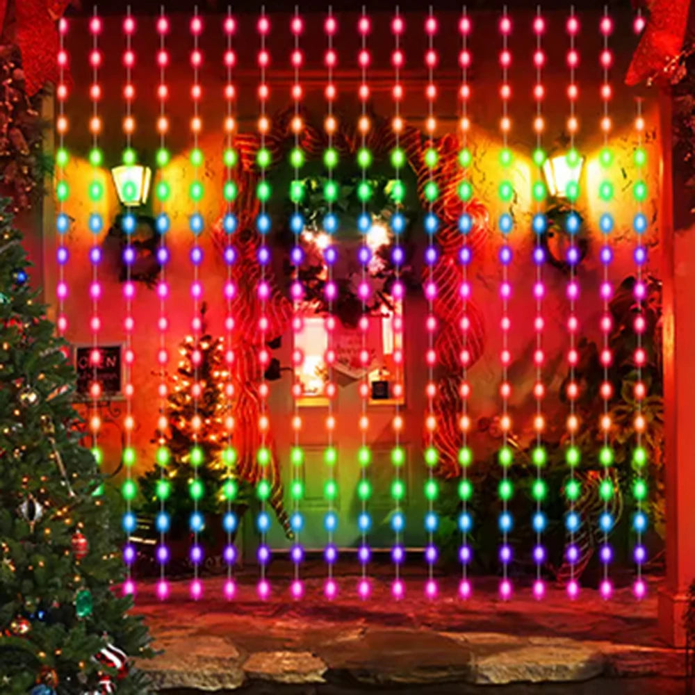 3M RGB Smart LED Curtain Lights Christmas Decor APP Remote USB Garland String Light Fairy Lamp Wedding Holiday Bedroom Outdoor
