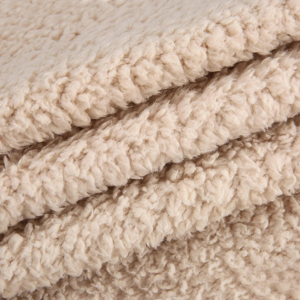 Dog Cat Blanket Size L Beige Cozy Mat Carpet Cushion for Winter Travel Pet Carpet Super Blanket