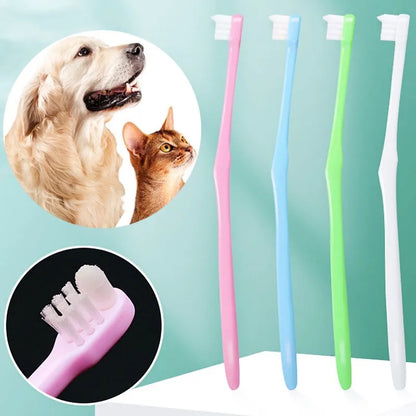 Dog Toothbrush Small Head Pet Toothbrush Dog Teeth Cleaning Soft Hair Teeth Brush for Cat Mouth Cleaning Oral Care Pet Products