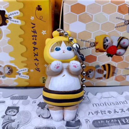 Shaped Mofusand Bee Blind Box Twisted Egg Bee Cat Anime Figure Ornament Cute Doll Handmade Model Decoration Toy Birthday Gift