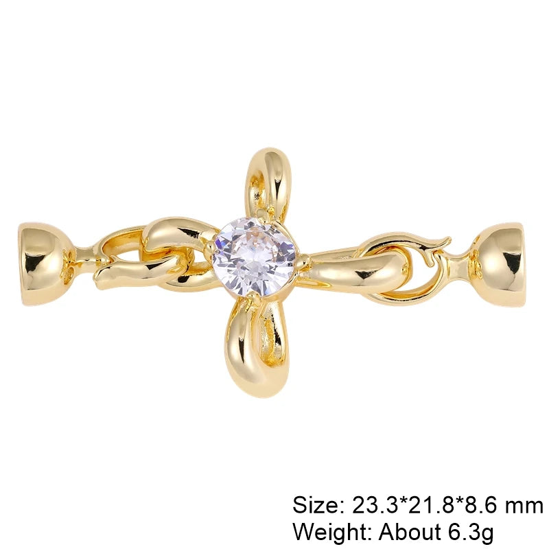 Juya Handmade Decorative Closure Fasteners Connector Clasp Hooks Accessories For DIY Beadwork Pearls Jewelry Making