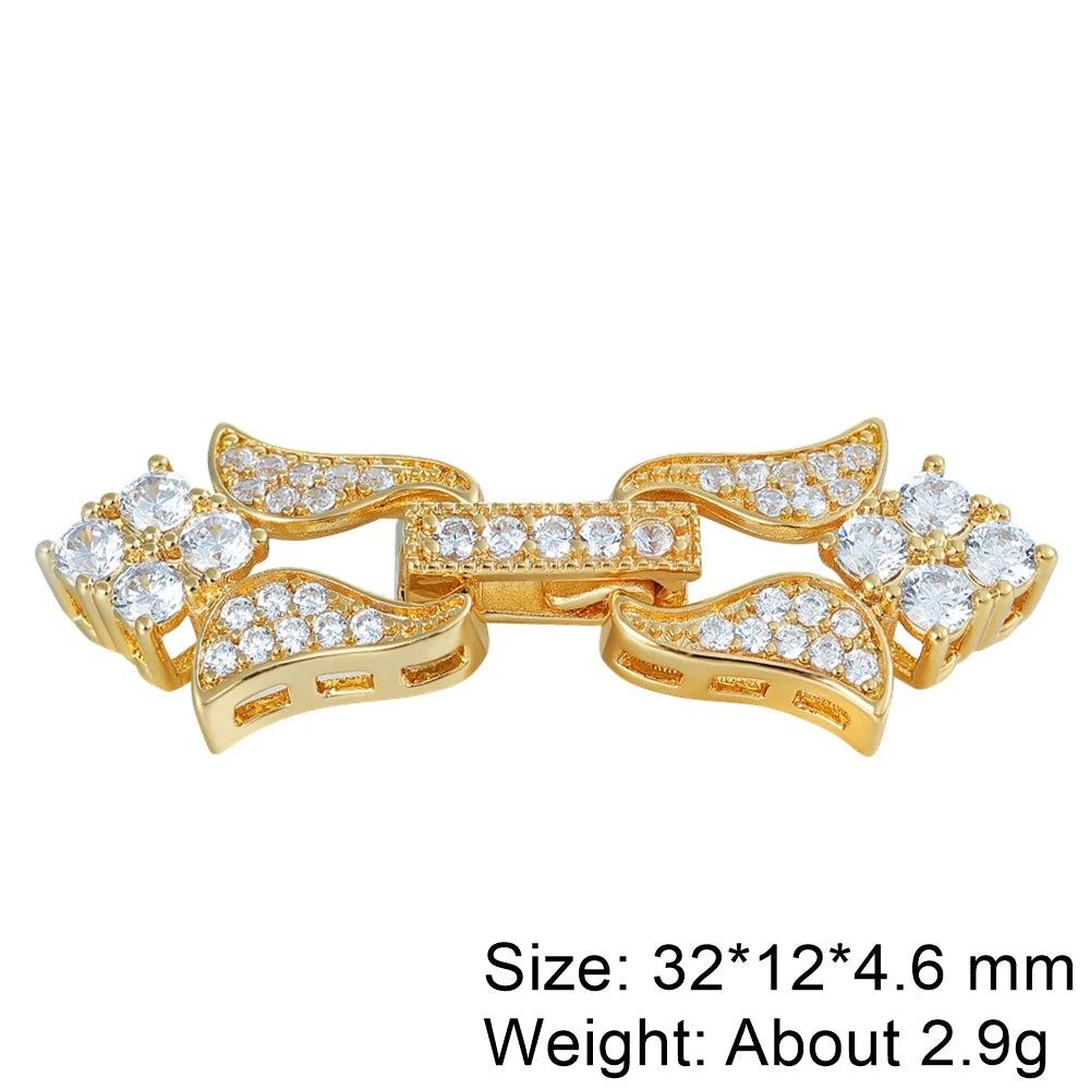 Juya Handmade Decorative Closure Fasteners Connector Clasp Hooks Accessories For DIY Beadwork Pearls Jewelry Making