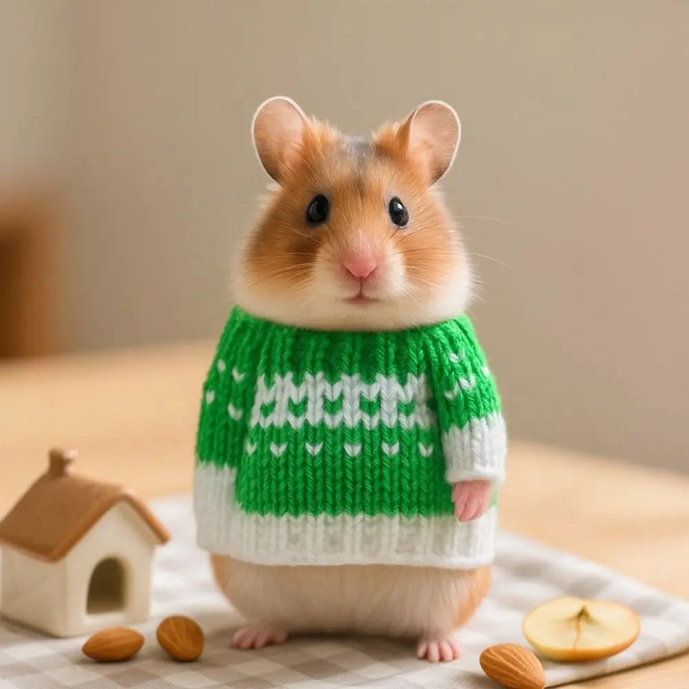 Party Supplies Cute Hamster Sweater Warm Chew Proof Small Pets Sweater Soft Knitted Sweater Winter Outing