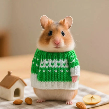 Party Supplies Cute Hamster Sweater Warm Chew Proof Small Pets Sweater Soft Knitted Sweater Winter Outing