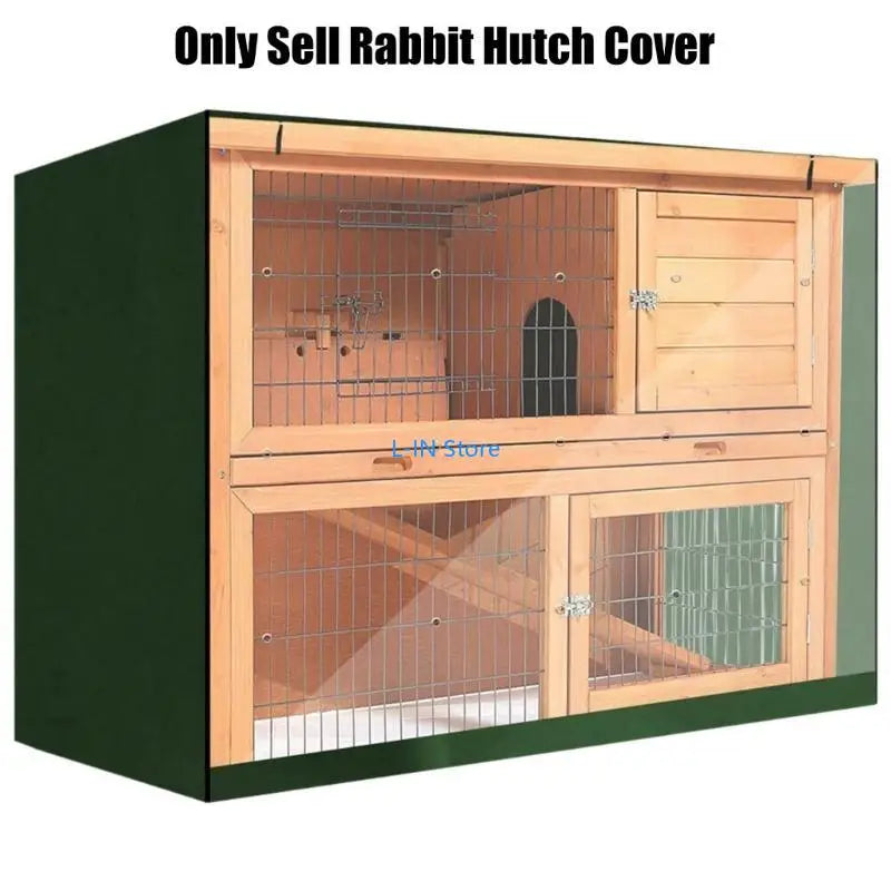Bunny Rabbit Hutch Cover for Winter Garden Outdoor Waterproof Cage Crate Cover UV Resistant Small Animal Product Cover