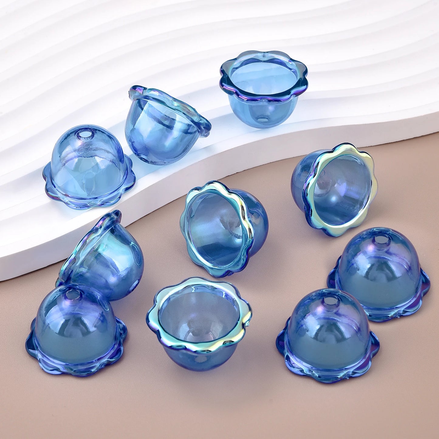 Glitter Wind Bell Spacer Jellyfish Beads Earrings Bracelet DIY Decoration Phone Chain Jewelry Making Accessories Handmade Charms