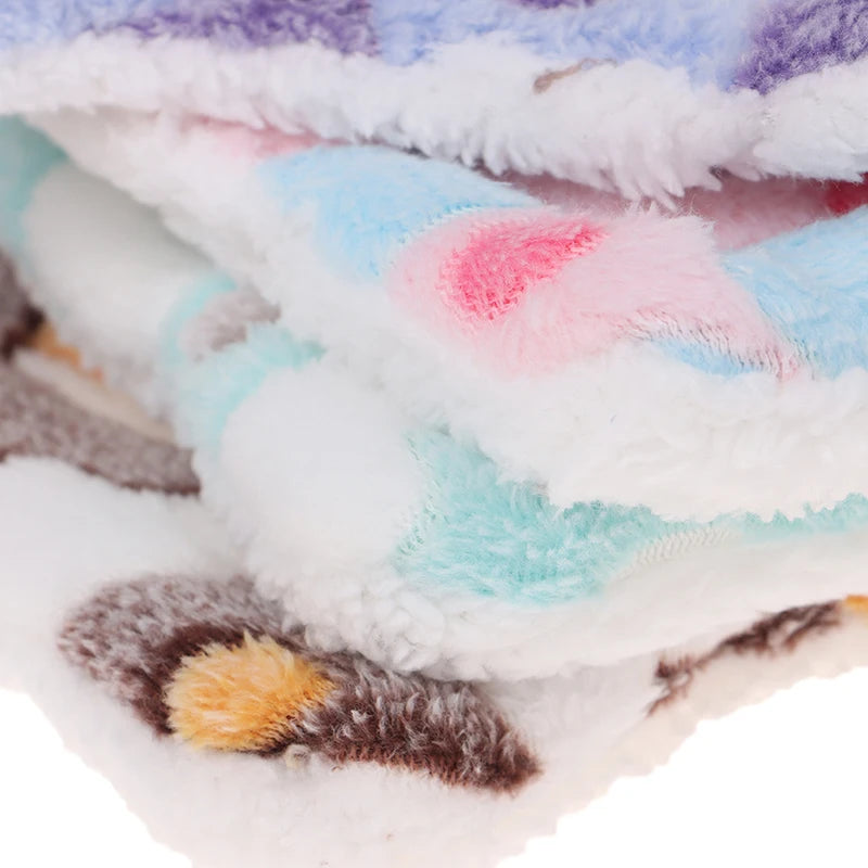Winter Plush Mat , Washable Small Animal Sleeping Bag Fleece Warm Pet Bed Pad for Rabbit Chinchilla Hamster Guinea Pig