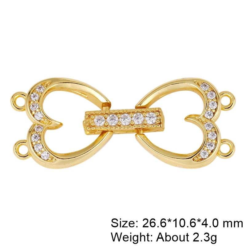 Juya Handmade Decorative Closure Fasteners Connector Clasp Hooks Accessories For DIY Beadwork Pearls Jewelry Making