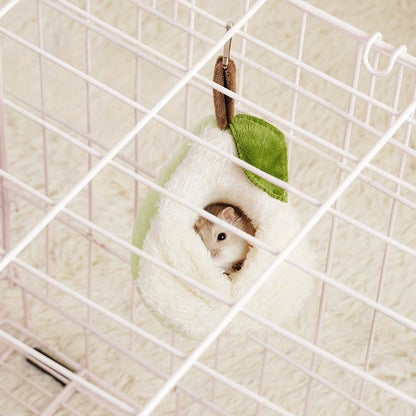 1pcs Small Warm Bed Winter Sugar Glider Hamster Plush Hammock  Parrot Cage Pendant Decoration Comfortable Pet Nest