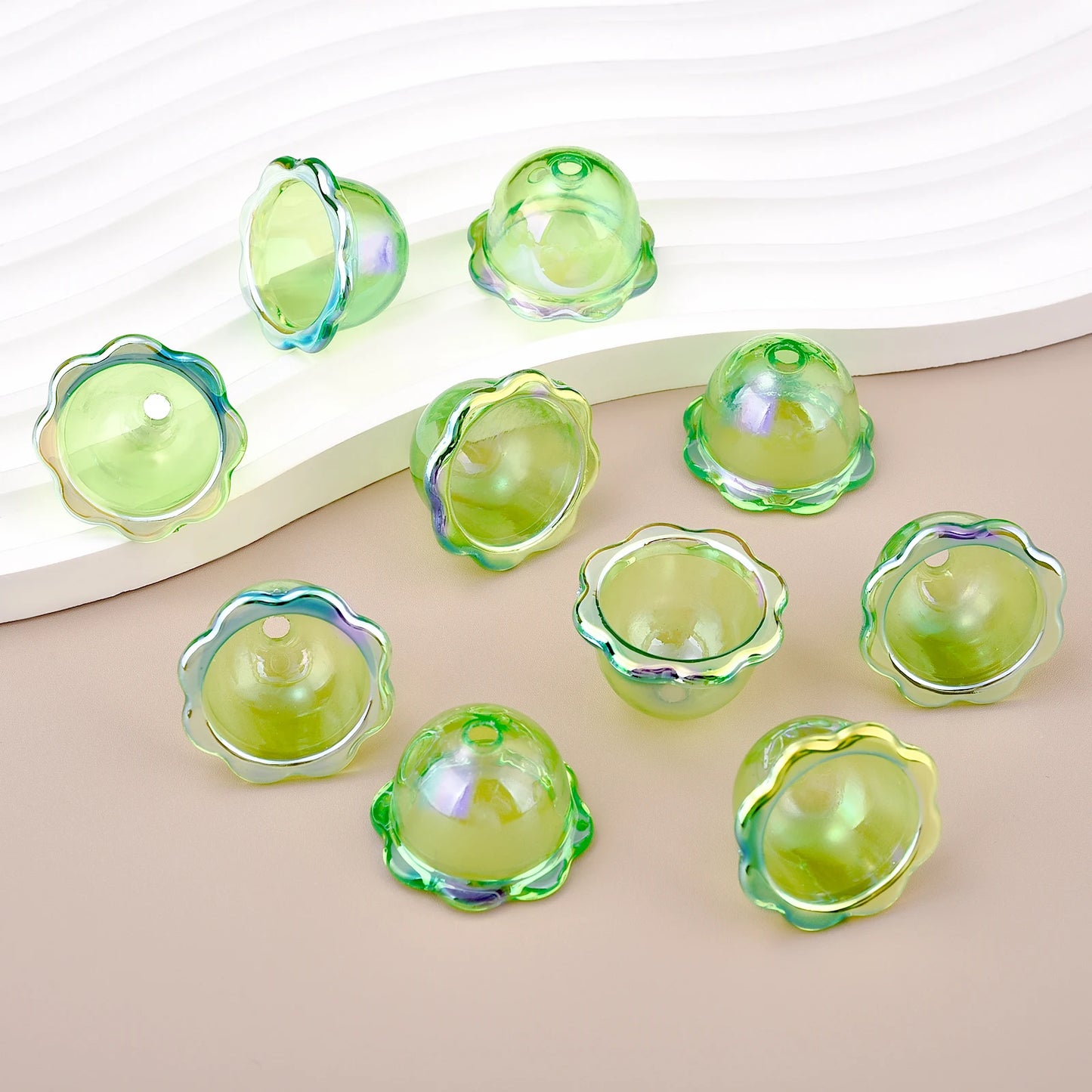 Glitter Wind Bell Spacer Jellyfish Beads Earrings Bracelet DIY Decoration Phone Chain Jewelry Making Accessories Handmade Charms