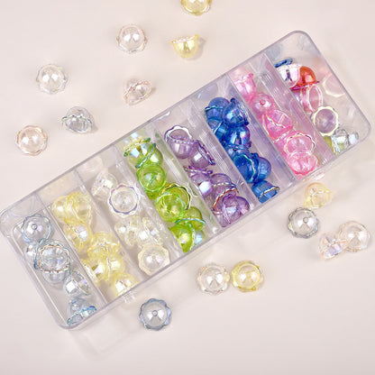 Glitter Wind Bell Spacer Jellyfish Beads Earrings Bracelet DIY Decoration Phone Chain Jewelry Making Accessories Handmade Charms