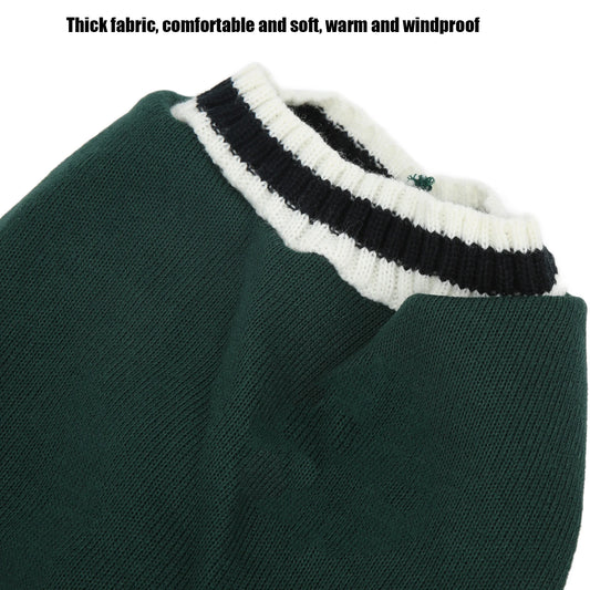 Small Animals Sweater Campus Style Knitted V Neck Pullover Vest Pet Sweater For Autumn And Winter