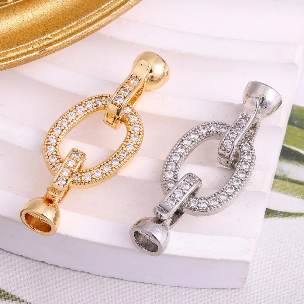 Juya Handmade Decorative Closure Fasteners Connector Clasp Hooks Accessories For DIY Beadwork Pearls Jewelry Making