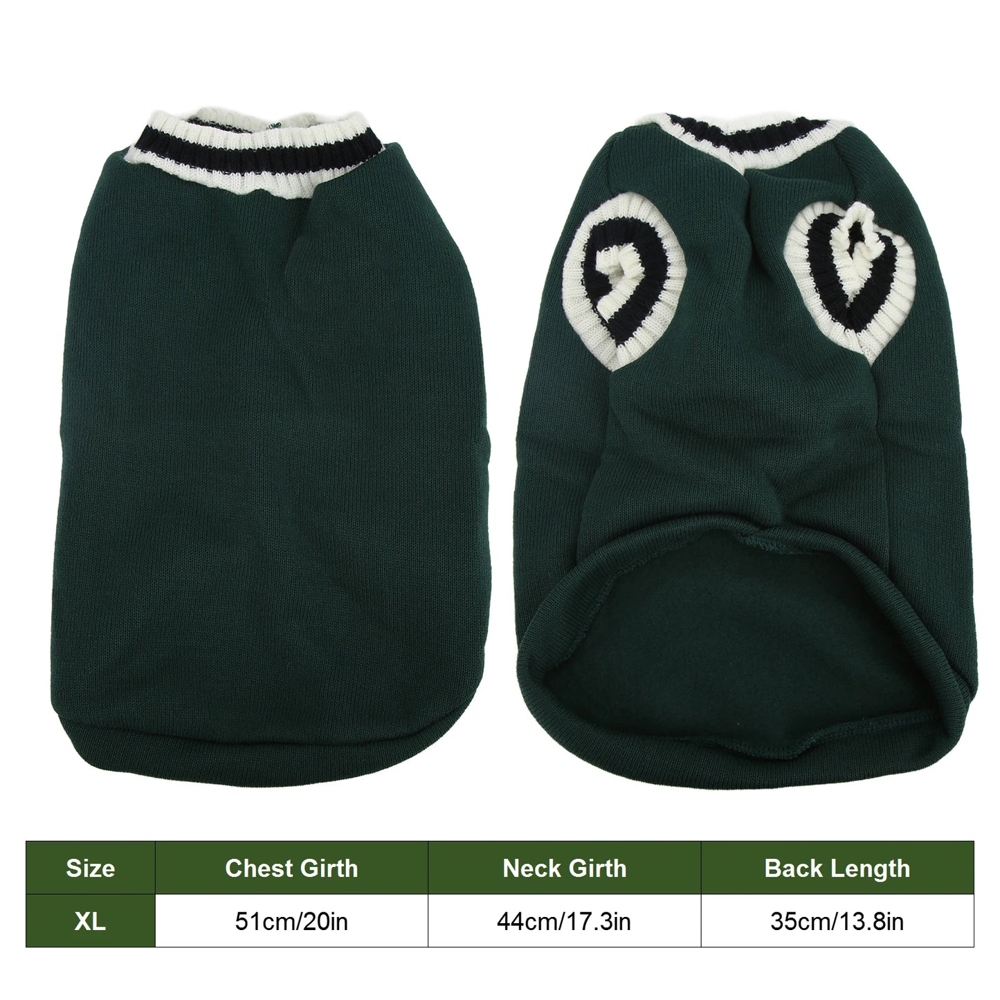 Small Animals Sweater Campus Style Knitted V Neck Pullover Vest Pet Sweater For Autumn And Winter