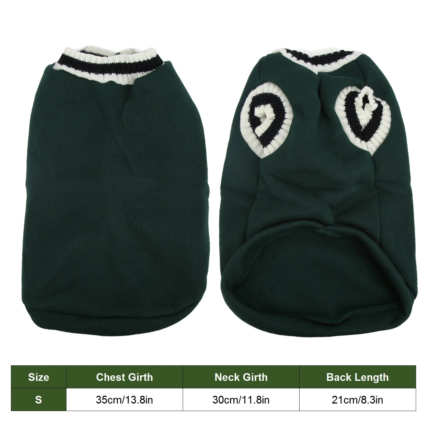 Small Animals Sweater Campus Style Knitted V Neck Pullover Vest Pet Sweater For Autumn And Winter