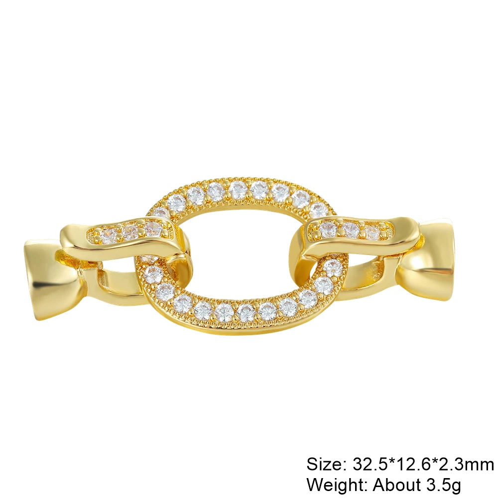 Juya Handmade Decorative Closure Fasteners Connector Clasp Hooks Accessories For DIY Beadwork Pearls Jewelry Making