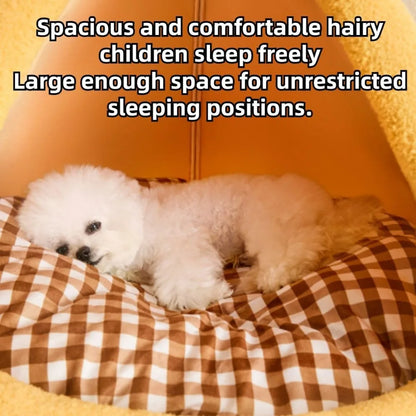 foldable cat bed cave, warm kitten house for winter, dog hideaway house, and pet bed hideout for medium dogs in red