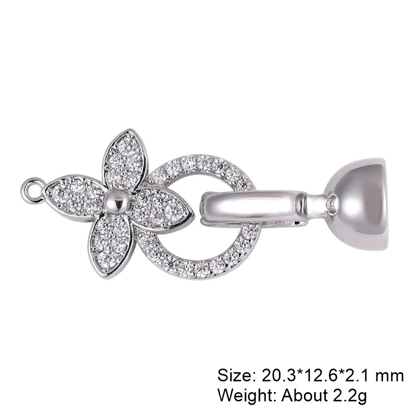 Juya Handmade Decorative Closure Fasteners Connector Clasp Hooks Accessories For DIY Beadwork Pearls Jewelry Making