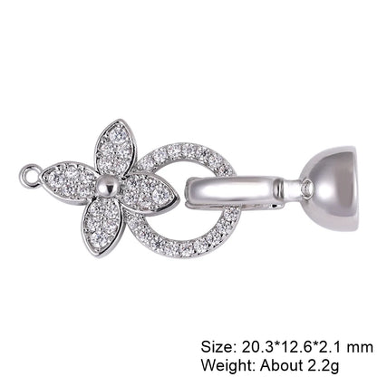 Juya Handmade Decorative Closure Fasteners Connector Clasp Hooks Accessories For DIY Beadwork Pearls Jewelry Making