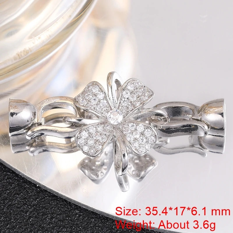 Juya Handmade Decorative Closure Fasteners Connector Clasp Hooks Accessories For DIY Beadwork Pearls Jewelry Making