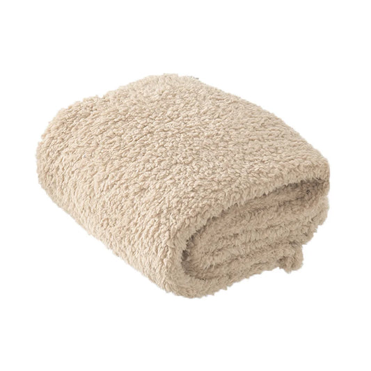 Dog Cat Blanket Size L Beige Cozy Mat Carpet Cushion for Winter Travel Pet Carpet Super Blanket
