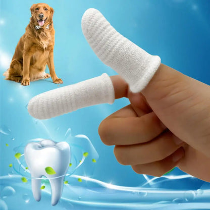 Dog Toothbrushes Super Soft Pet Finger Toothbrush Teeth Bad Breath Care Puppy Kitten Tooth Brush Dog Cat Cleaning Supplies