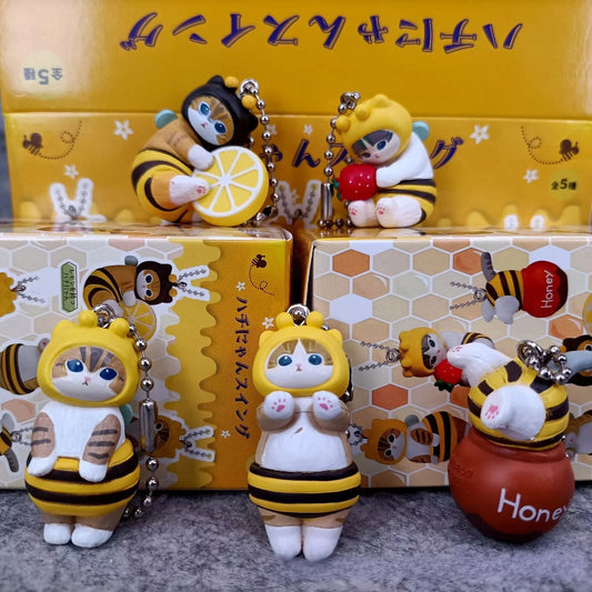 Shaped Mofusand Bee Blind Box Twisted Egg Bee Cat Anime Figure Ornament Cute Doll Handmade Model Decoration Toy Birthday Gift