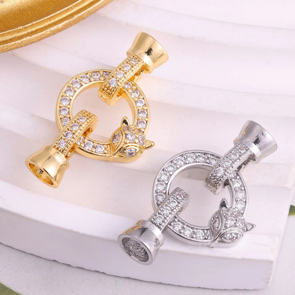 Juya Handmade Decorative Closure Fasteners Connector Clasp Hooks Accessories For DIY Beadwork Pearls Jewelry Making