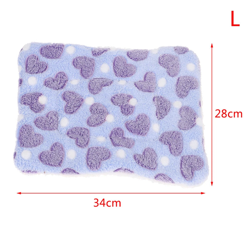 Winter Plush Mat , Washable Small Animal Sleeping Bag Fleece Warm Pet Bed Pad for Rabbit Chinchilla Hamster Guinea Pig