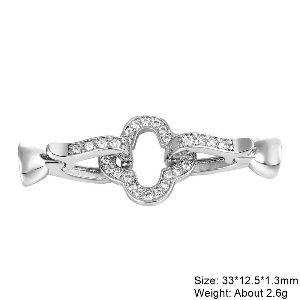 Juya Handmade Decorative Closure Fasteners Connector Clasp Hooks Accessories For DIY Beadwork Pearls Jewelry Making