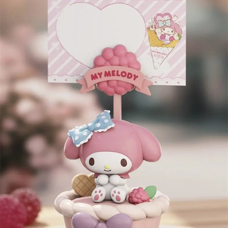 Original New Sanrio Family Dessert Series Memo Blind Box Hand-Made Decorative Ornaments Birthday Gift Message Collect Toys