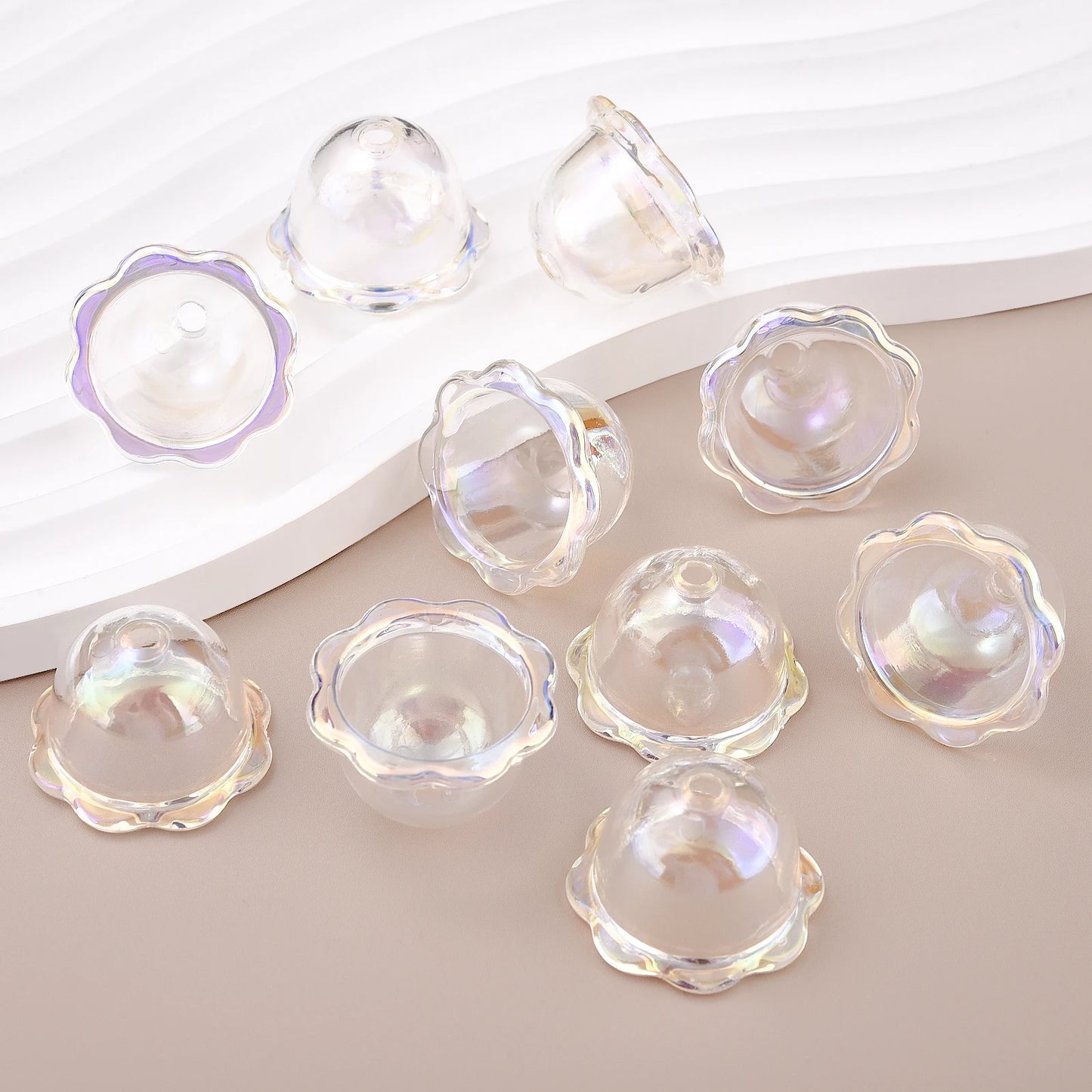 Glitter Wind Bell Spacer Jellyfish Beads Earrings Bracelet DIY Decoration Phone Chain Jewelry Making Accessories Handmade Charms