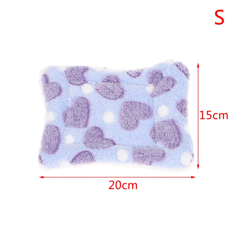 Winter Plush Mat , Washable Small Animal Sleeping Bag Fleece Warm Pet Bed Pad for Rabbit Chinchilla Hamster Guinea Pig