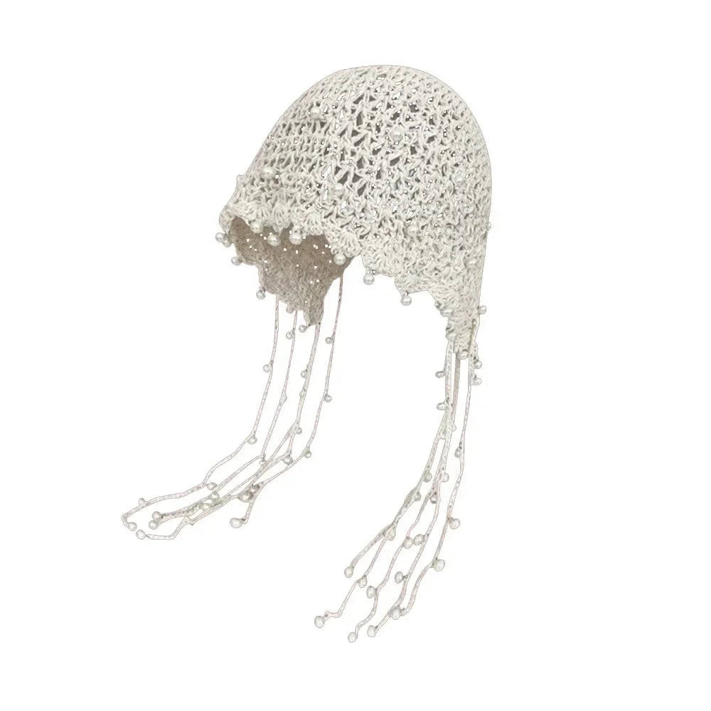 New Fashion High Quality Cotton Women Beanie Hat Floral Handmade Skull Cap Lightweight Crochet Slouchy Knitted Hat Summer