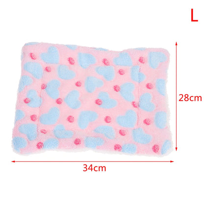 Winter Plush Mat , Washable Small Animal Sleeping Bag Fleece Warm Pet Bed Pad for Rabbit Chinchilla Hamster Guinea Pig
