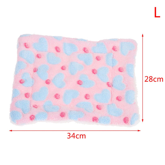Winter Plush Mat , Washable Small Animal Sleeping Bag Fleece Warm Pet Bed Pad for Rabbit Chinchilla Hamster Guinea Pig