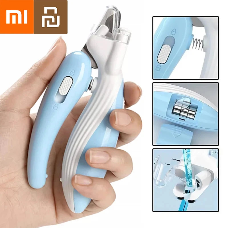 XiaomiYoupin Pet Nail Clippers with Led Light Pet Claw Grooming Scissors for Dogs Cats Small Animals Paw Nail Trimmer Pet Supply