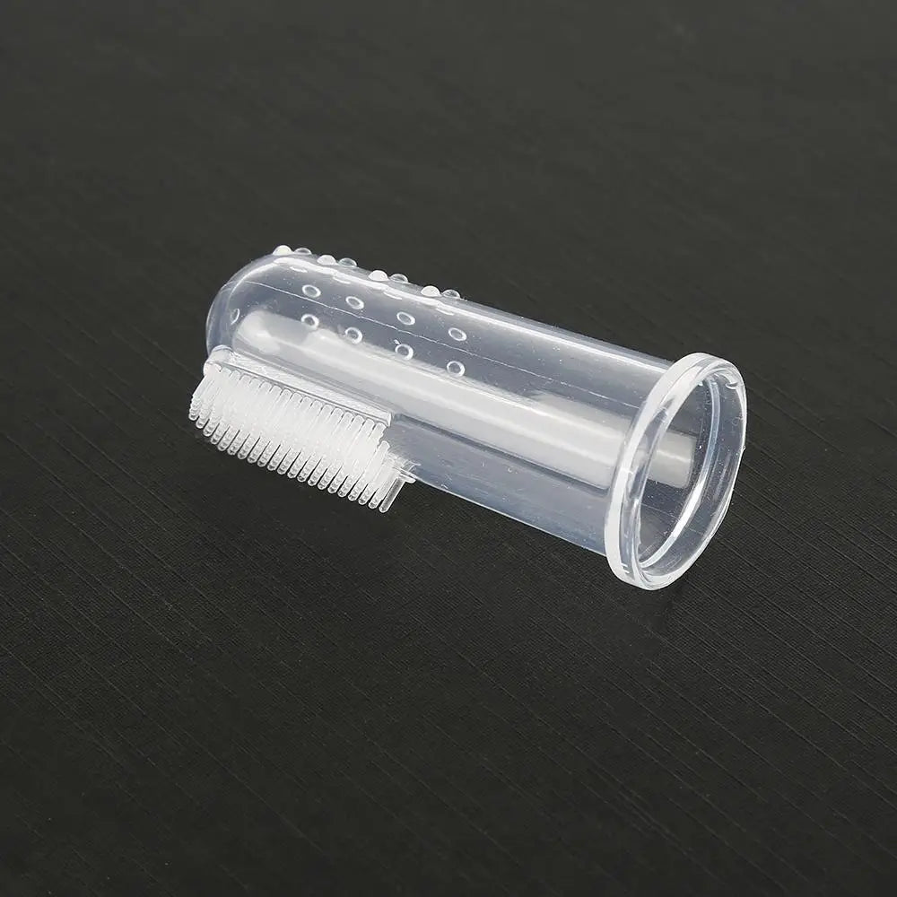 Dog Toothbrushes Super Soft Pet Finger Toothbrush Teeth Bad Breath Care Puppy Kitten Tooth Brush Dog Cat Cleaning Supplies