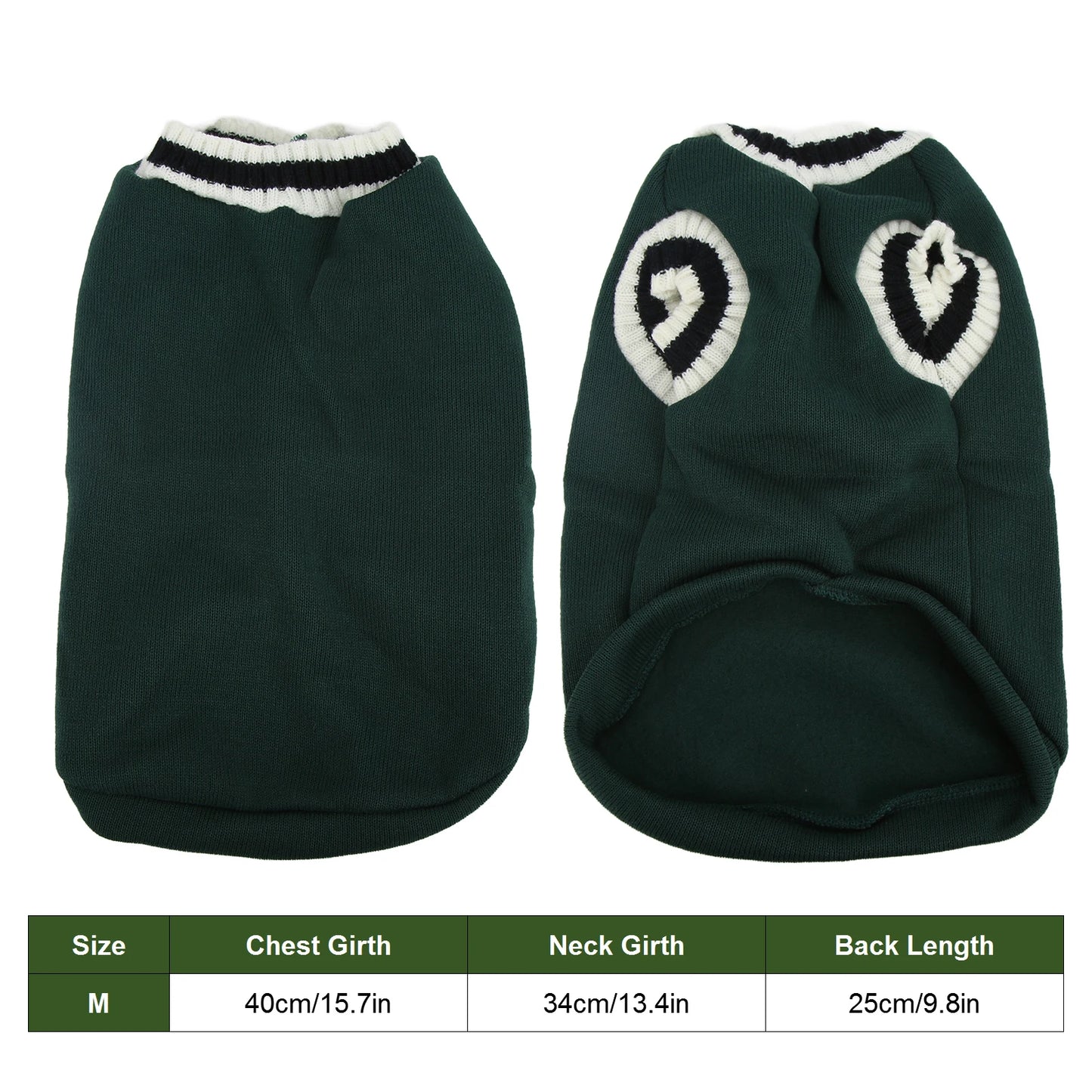 Small Animals Sweater Campus Style Knitted V Neck Pullover Vest Pet Sweater For Autumn And Winter