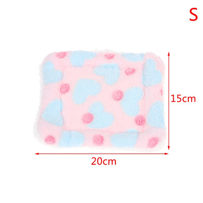 Winter Plush Mat , Washable Small Animal Sleeping Bag Fleece Warm Pet Bed Pad for Rabbit Chinchilla Hamster Guinea Pig