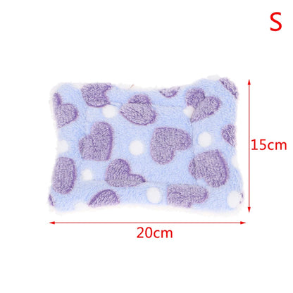 Winter Plush Mat , Washable Small Animal Sleeping Bag Fleece Warm Pet Bed Pad for Rabbit Chinchilla Hamster Guinea Pig