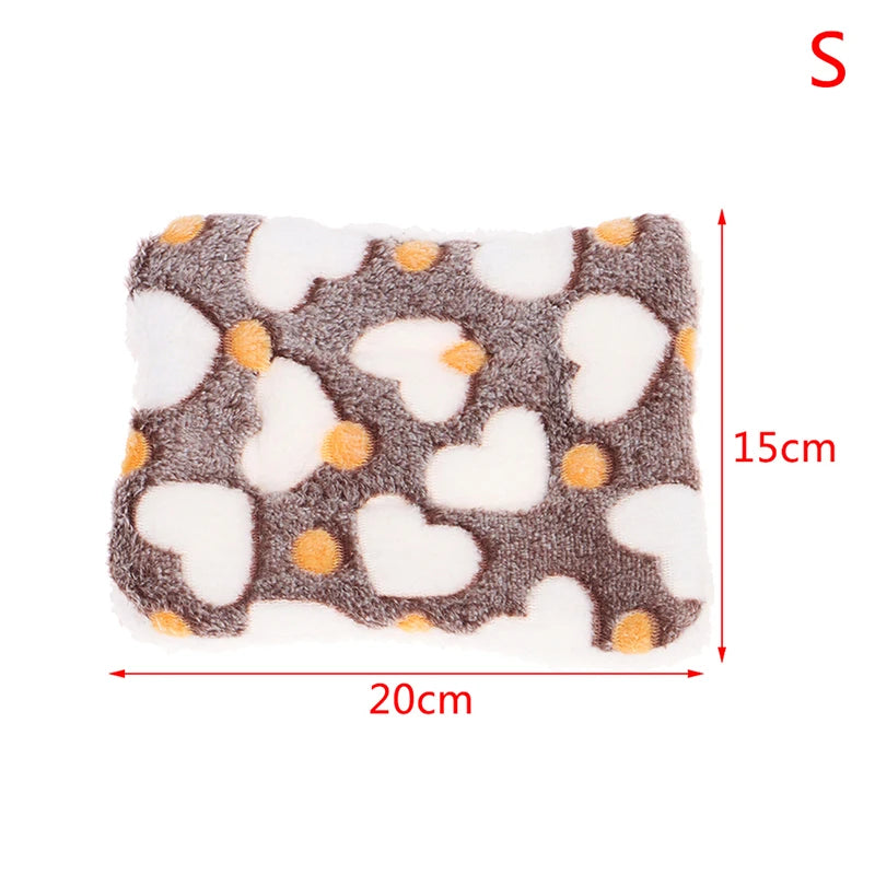 Winter Plush Mat , Washable Small Animal Sleeping Bag Fleece Warm Pet Bed Pad for Rabbit Chinchilla Hamster Guinea Pig