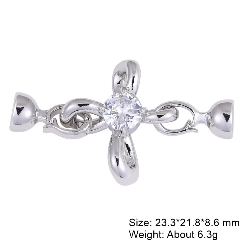 Juya Handmade Decorative Closure Fasteners Connector Clasp Hooks Accessories For DIY Beadwork Pearls Jewelry Making