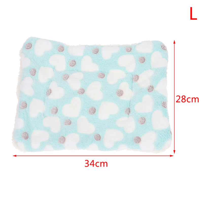 Winter Plush Mat , Washable Small Animal Sleeping Bag Fleece Warm Pet Bed Pad for Rabbit Chinchilla Hamster Guinea Pig