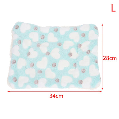 Winter Plush Mat , Washable Small Animal Sleeping Bag Fleece Warm Pet Bed Pad for Rabbit Chinchilla Hamster Guinea Pig