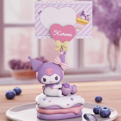 Original New Sanrio Family Dessert Series Memo Blind Box Hand-Made Decorative Ornaments Birthday Gift Message Collect Toys