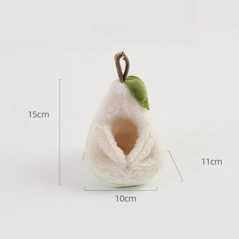 1pcs Small Warm Bed Winter Sugar Glider Hamster Plush Hammock  Parrot Cage Pendant Decoration Comfortable Pet Nest