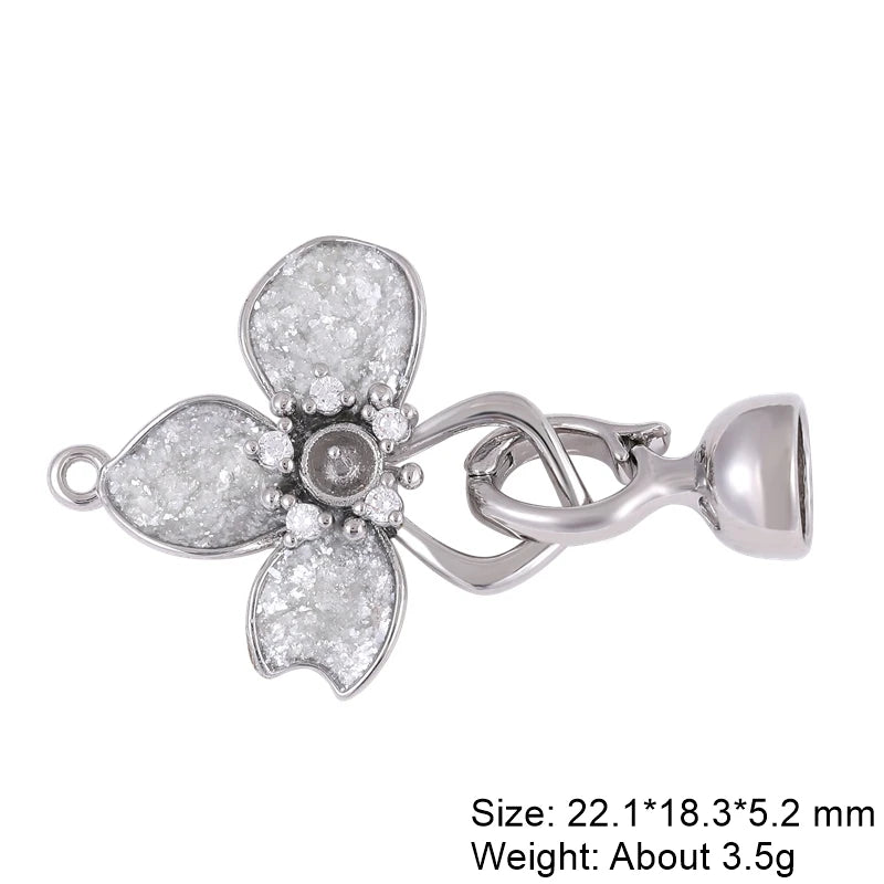 Juya Handmade Decorative Closure Fasteners Connector Clasp Hooks Accessories For DIY Beadwork Pearls Jewelry Making