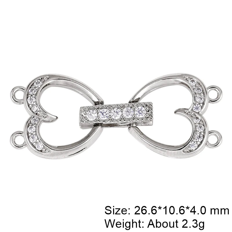 Juya Handmade Decorative Closure Fasteners Connector Clasp Hooks Accessories For DIY Beadwork Pearls Jewelry Making