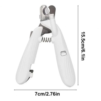 Pet Nail Clippers with Guard Pet Nail Trimmer Set with Light Silent Grinder for Dogs Cats Portable Clippers with for Small